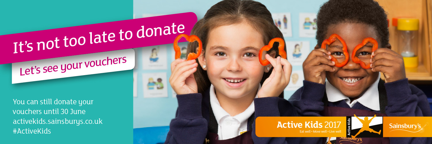 It's not too late to donate Sainsbury's Active Kids vouchers