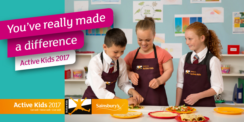 You really made a difference. Thank you for donating your Sainsbury's Active Kids vouchers.